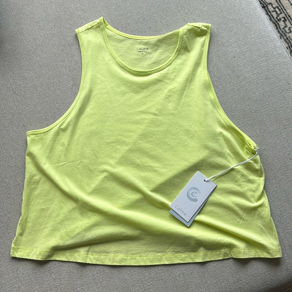 calme by johnny was scoop neck tank top